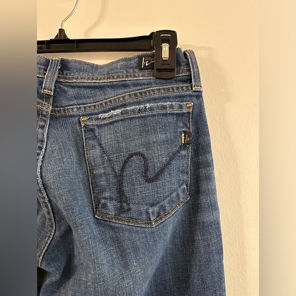 Citizens of Humanity Dark Wash Low-Rise Flared Jeans - Picture 5 of 10